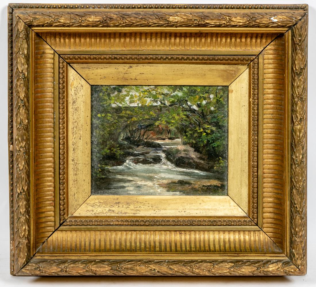 19th/20th C. English School Landscape with Bridge (1 of 3)