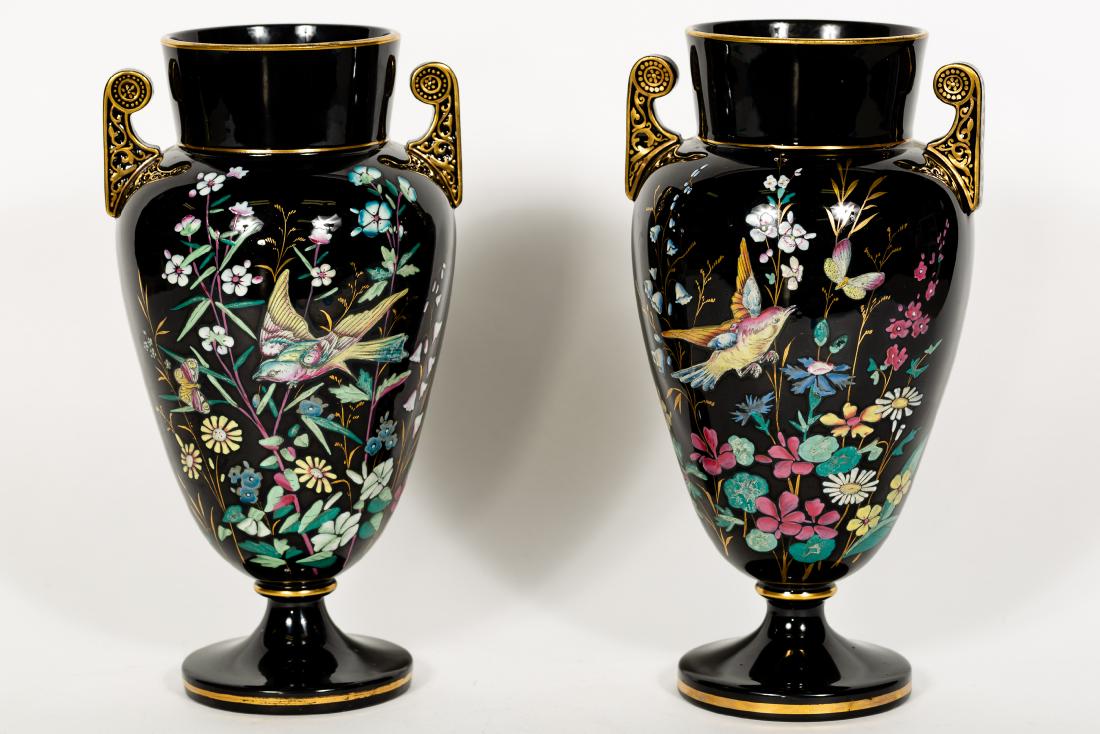 Pair, English Stoneware Vases, Possibly Jackfield (1 of 9)