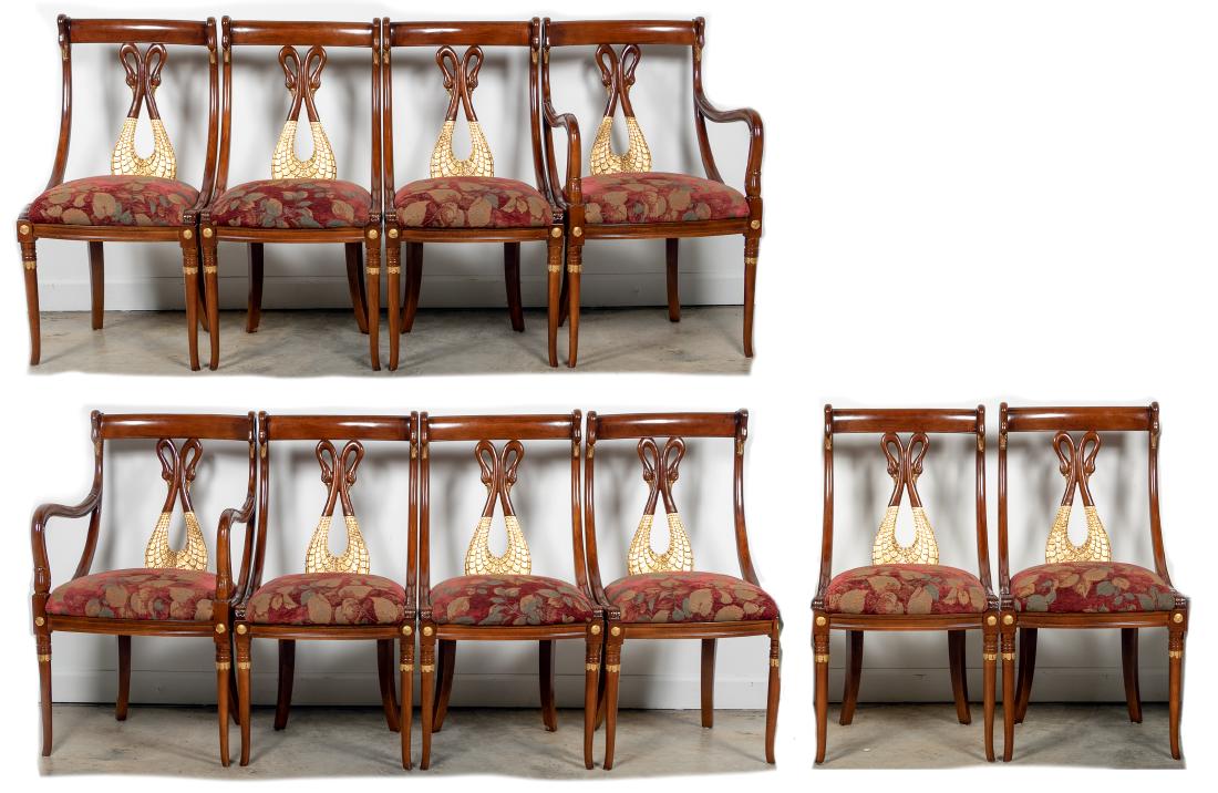 Maitland Smith 10 Empire Upholstered Dining Chairs (1 of 5)