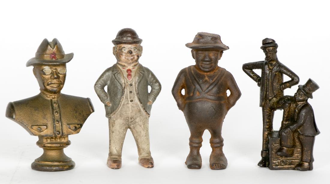 Four Figural Cast Iron Banks, Teddy & Mutt / Jeff (1 of 3)