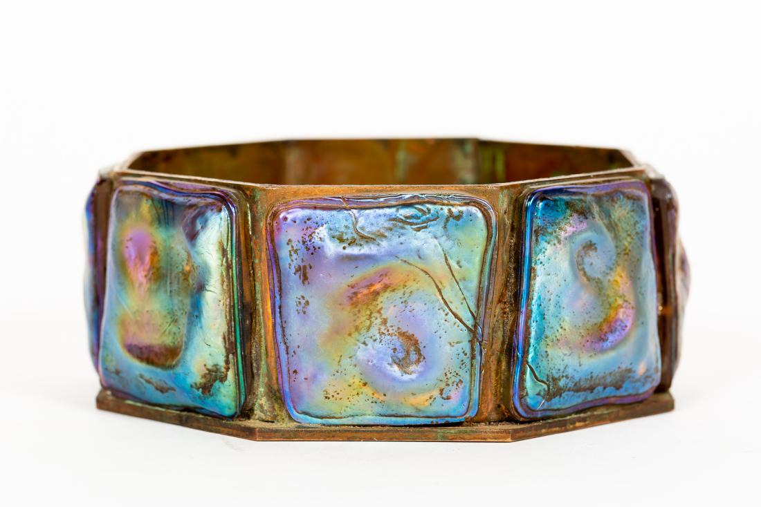 Tiffany Studios Turtleback Tile Fernery (1 of 7)