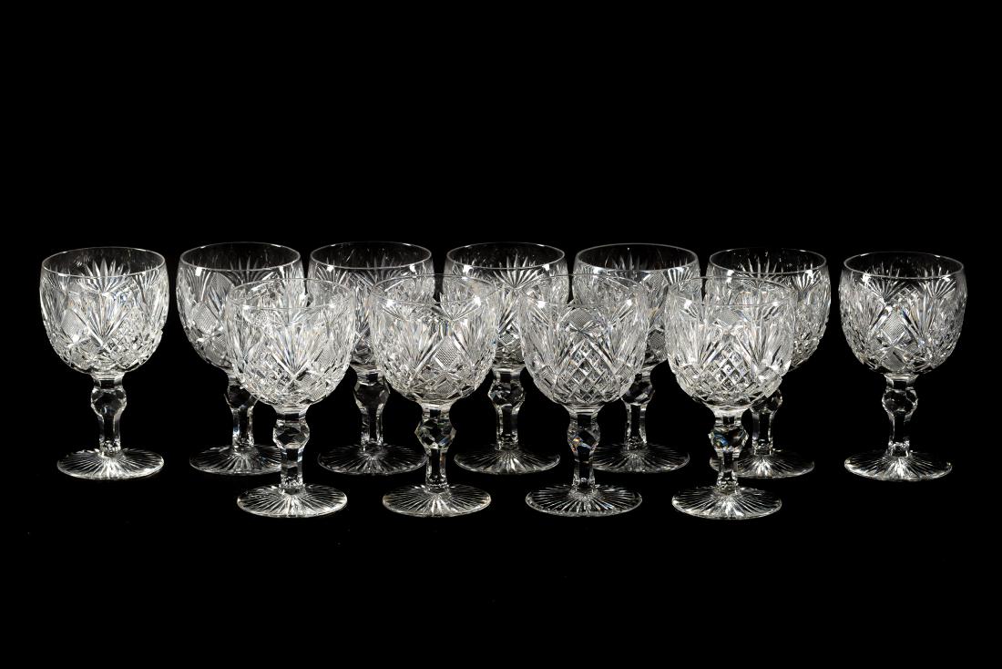 11 Libbey Cut Glass "Princess" Stemware, Marked (1 of 7)