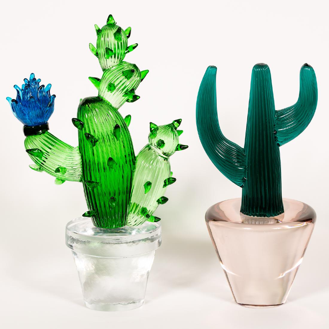 Two Murano Glass Cactus Sculpture (1 of 10)