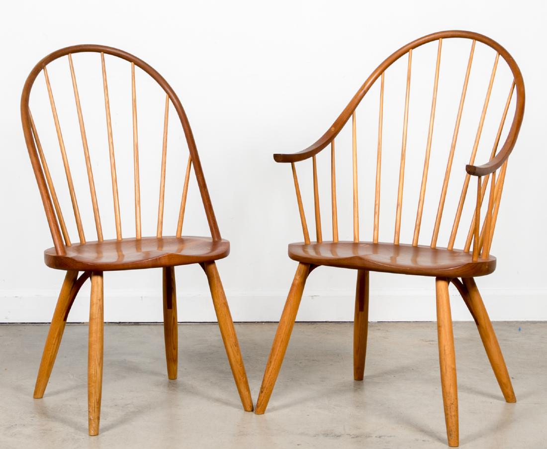 2 Thos. Moser Bowback Arm Chair & Armless Chair (1 of 3)