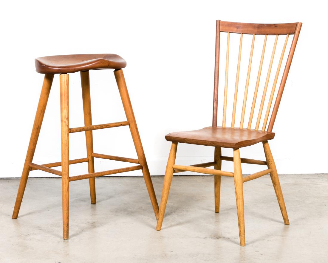 Two Thomas Moser Pieces, Side Chair & Barstool (1 of 4)