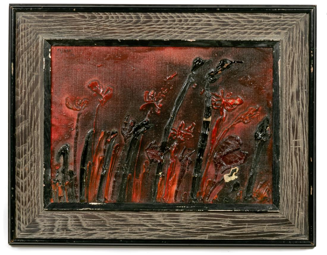 Thanos Tsingos Oil on Canvas, Flowers, Signed (1 of 3)