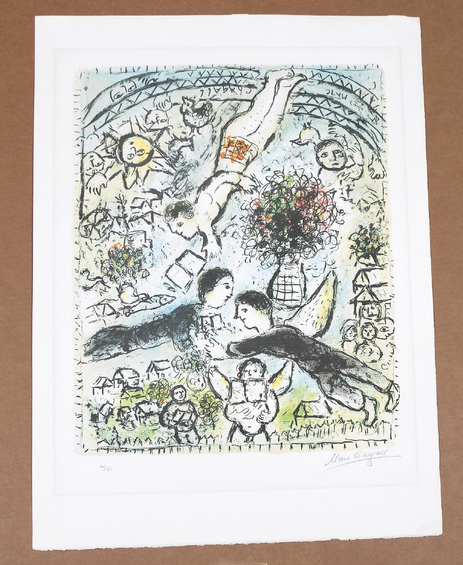 Marc Chagall 1984 Signed Lithograph, "Le Ciel" (1 of 3)