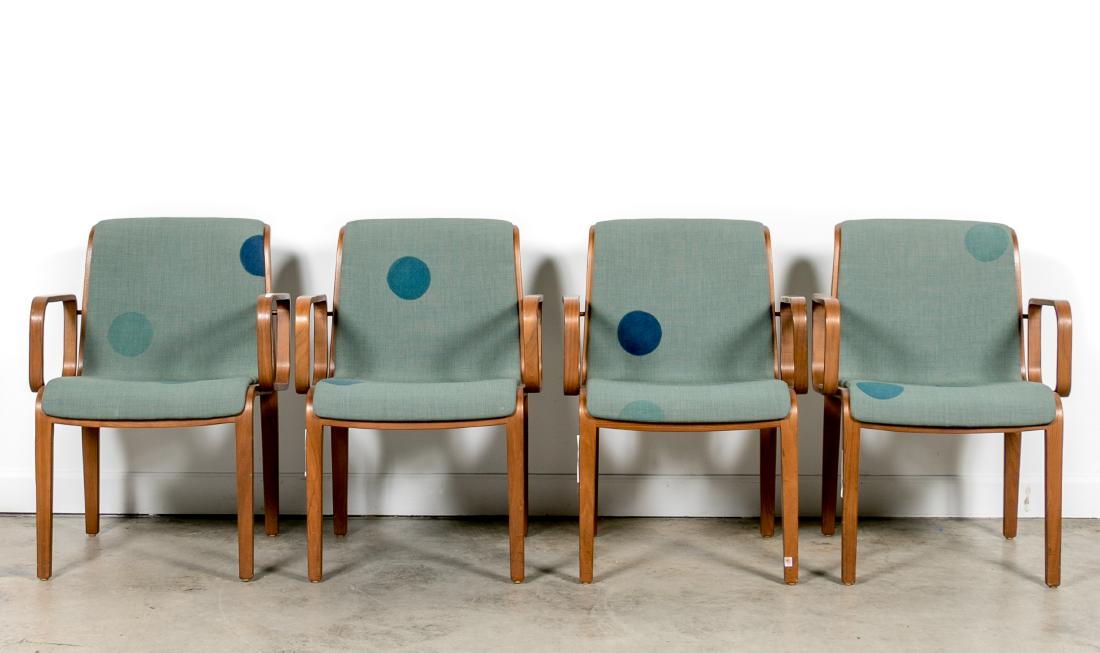 Set 4, Bill Stephens for Knoll Armchairs, w/ Dots (1 of 4)