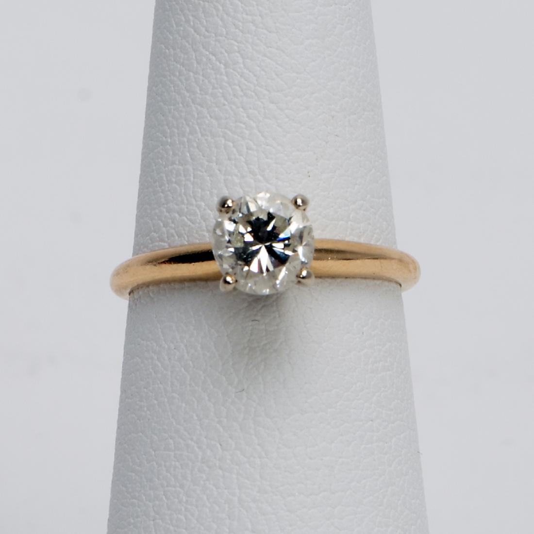14k Yellow Gold & Diamond Solitaire Ring (1 of 4)