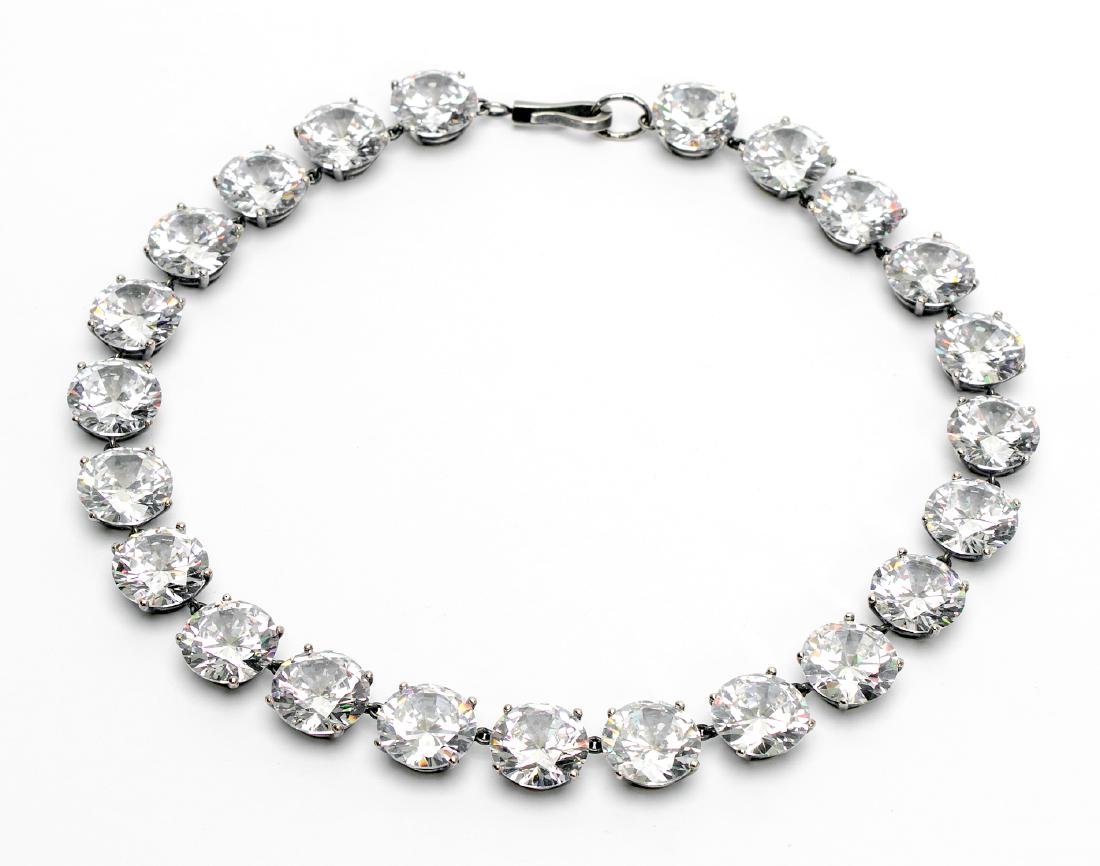 Bottega Veneta Sterling & Crystal Necklace (1 of 6)