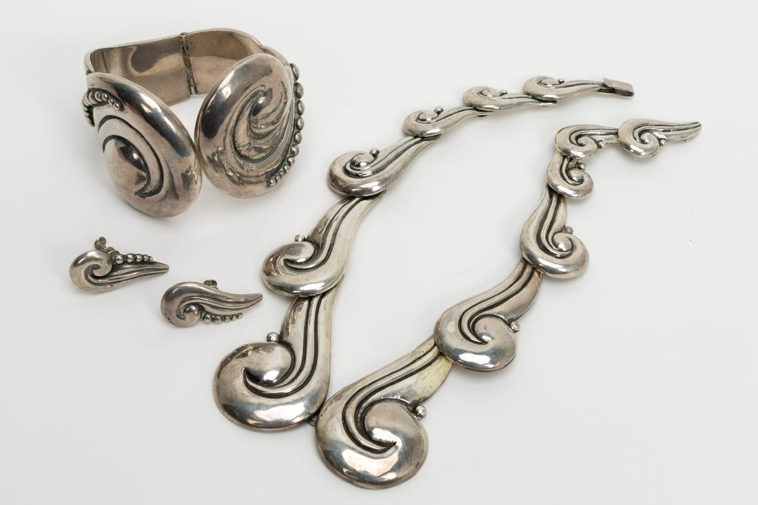 Three Piece Sterling Jewelry Set, Los Castillo (1 of 5)