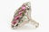Art Deco 14k White Gold, Ruby, & Diamond Ring - 4