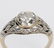 Antique Art Deco c.1920's White Gold Diamond Ring - 2