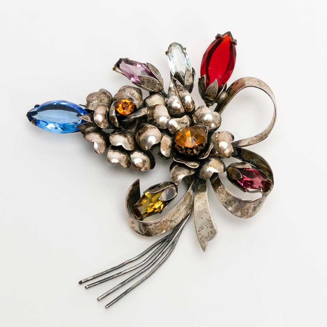 Sterling Floral Statement Brooch (1 of 3)