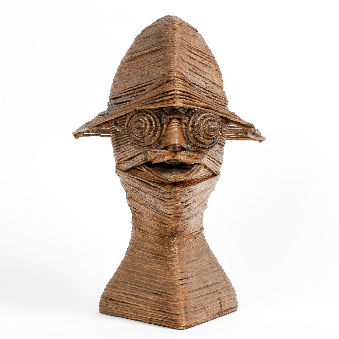 George R. Bucher Twine Folk Art Gentleman Bust (1 of 5)
