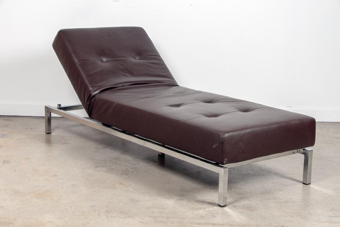 Lissoni for Cassina Style Brown Leather Chaise (1 of 3)