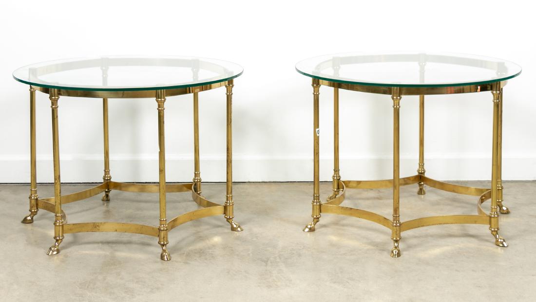 Pair of Hollywood Regency Side Tables, Hoof Feet (1 of 3)
