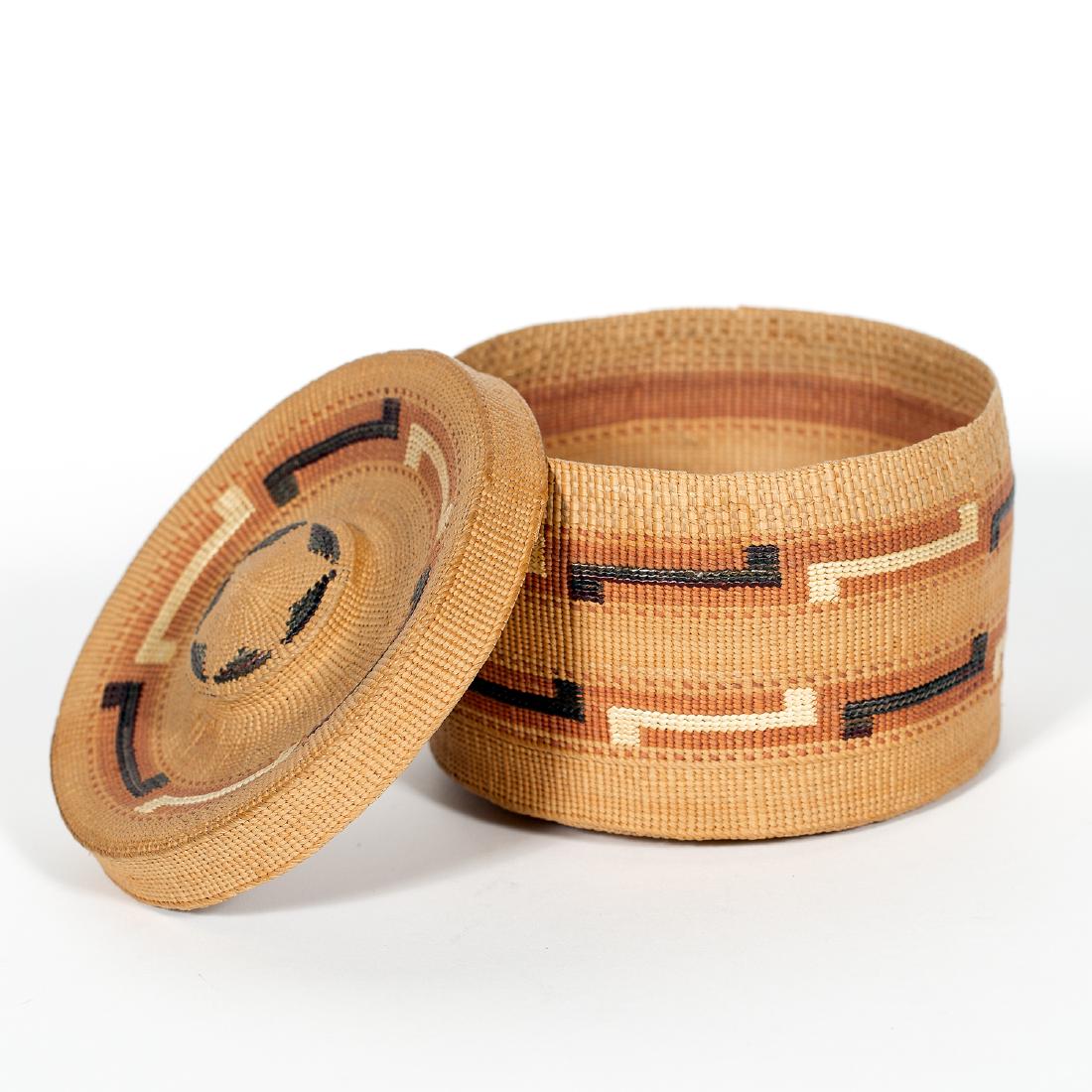 North West Indian Rattle Top Lidded Basket (1 of 5)