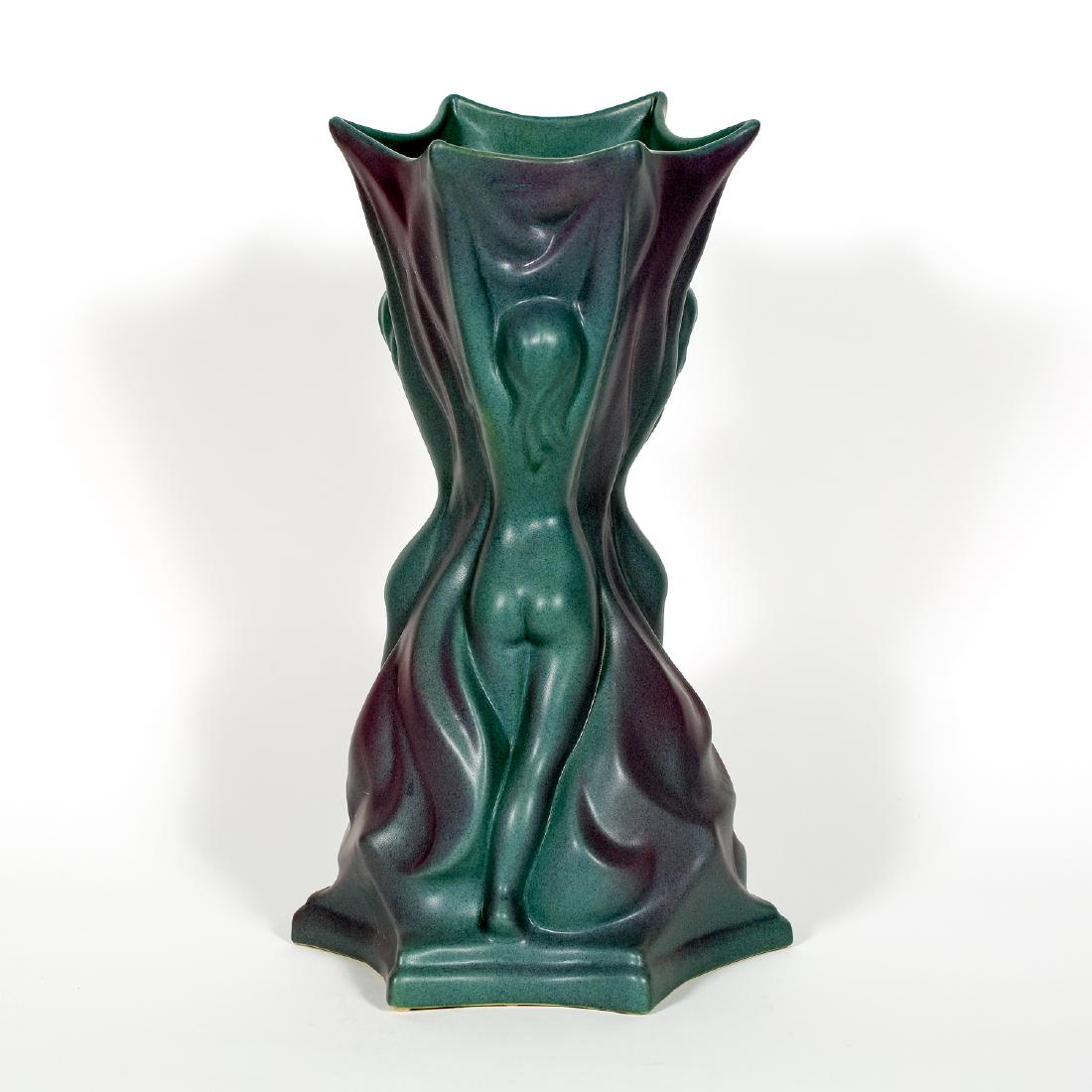 Van Briggle "Three Graces" Turquoise Vase, c. 1989 (1 of 4)