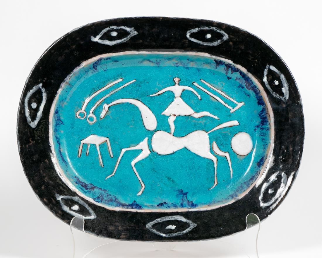 Eugenio Pattarino, Ceramic Charger w/ Horse (1 of 3)