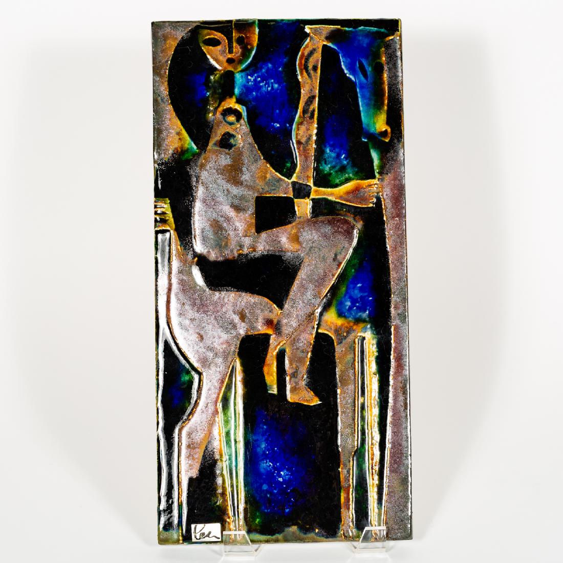 Schaffenacker Cubist Figural Ceramic Wall Plaque (1 of 7)