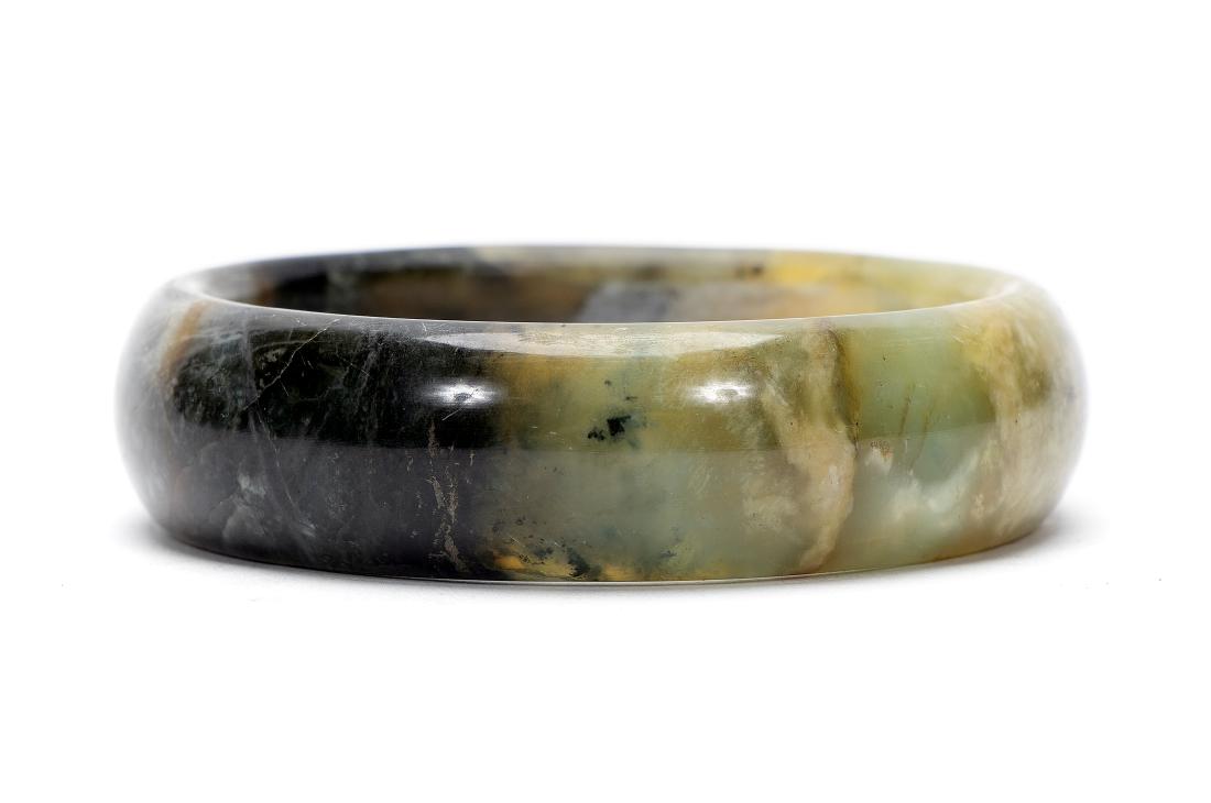 Chinese Carved Jade Bangle Bracelet (1 of 2)