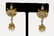 Vintage Erwin Pearl Gold Earrings w/ Pearl Drops