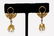 Vintage Erwin Pearl Gold Earrings w/ Pearl Drops - 4