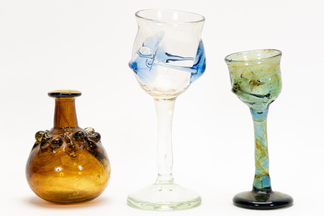 Group, Three Art Glass Pcs by Peter Bramhall,1970s (1 of 10)