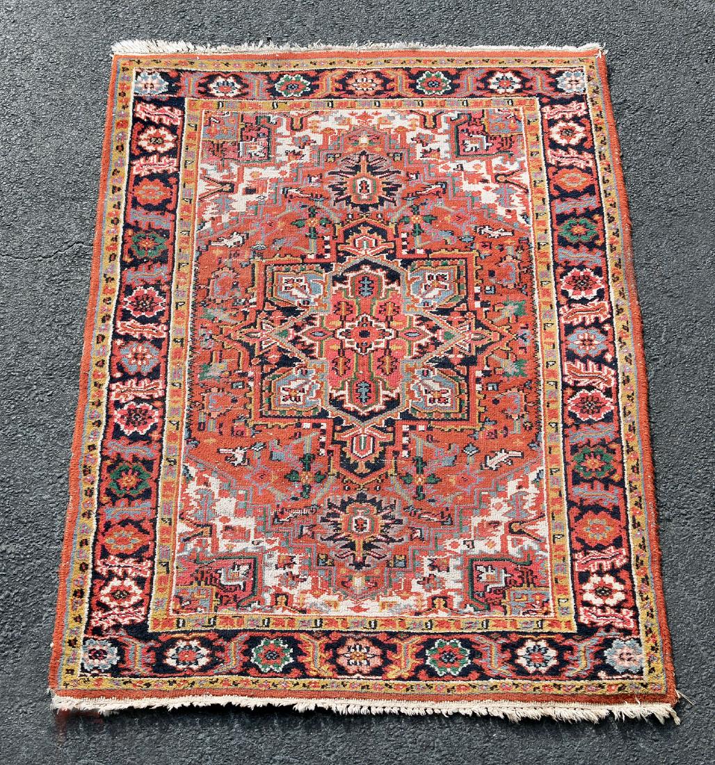 Hand Woven Heriz Rug or Carpet, 3' 4" x 5' 2" (1 of 1)