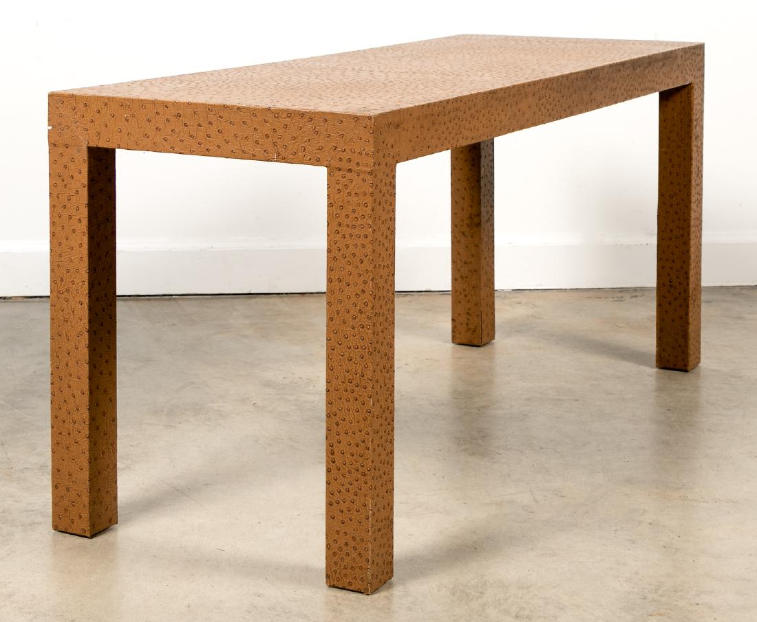 Ostrich Textured Faux Leather Console Table (1 of 3)