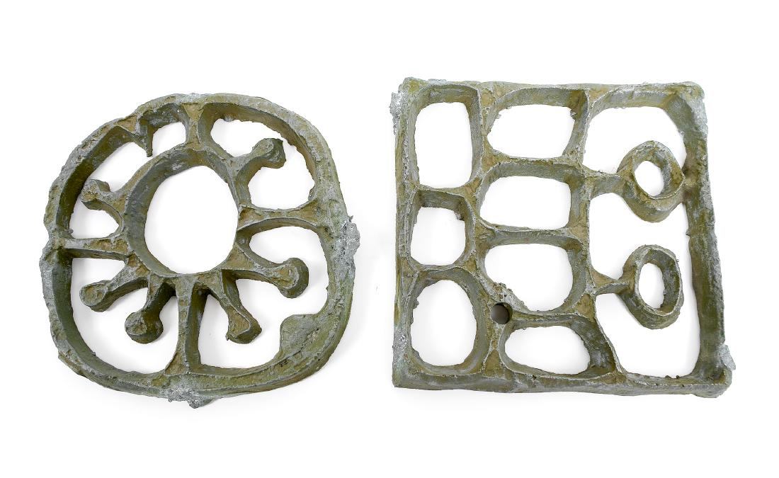 Don Drumm, Two Brutalist Style Sculptural Trivets (1 of 4)