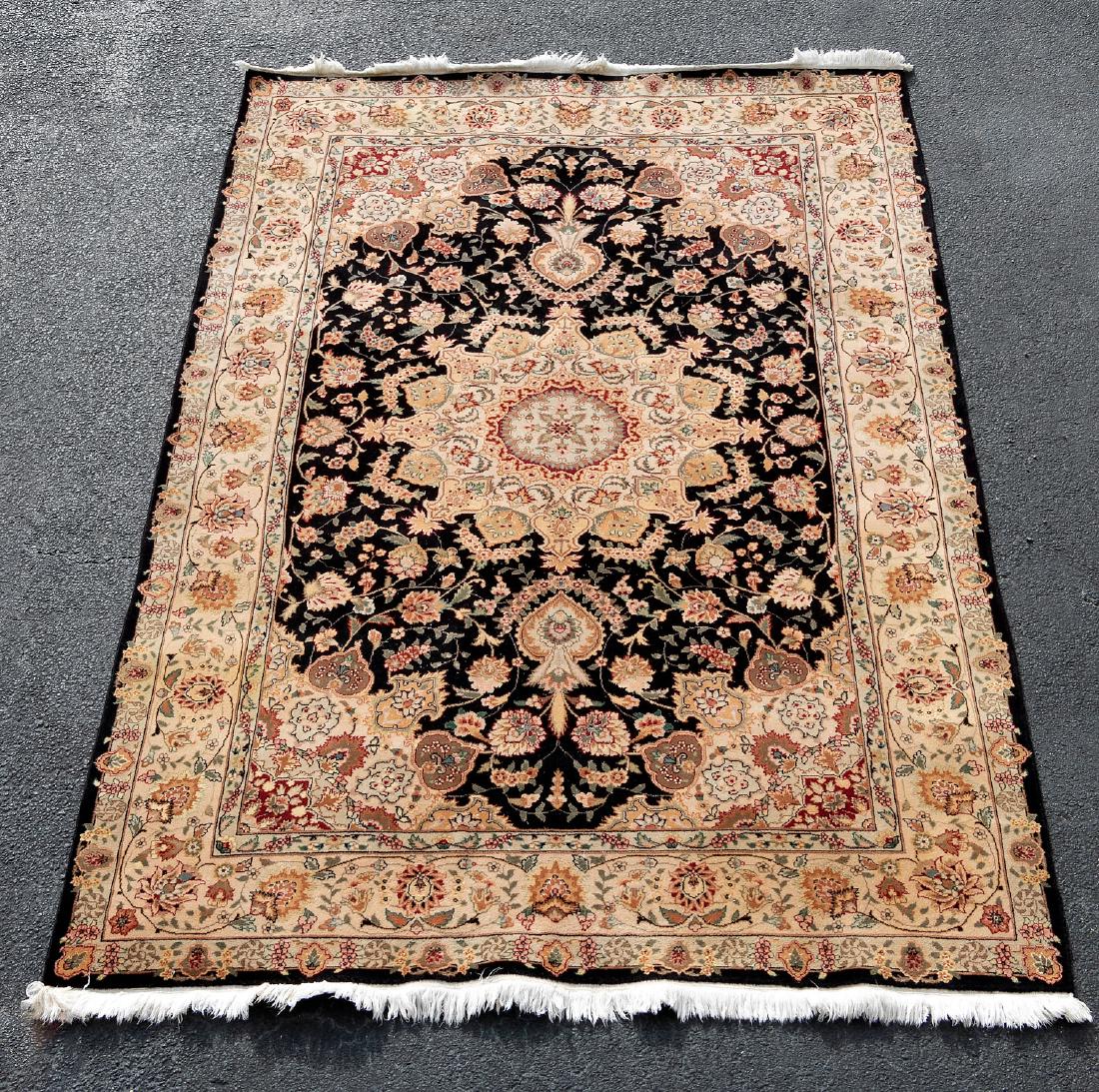 Hand Woven Tabriz Rug or Carpet, 5’ 10" x 8’ 10” (1 of 3)