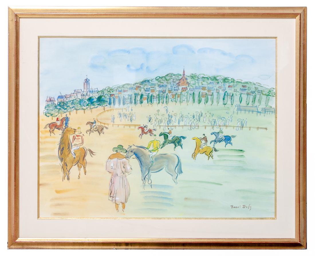Raoul Dufy, Chevaux a Deauville, Watercolor (1 of 7)