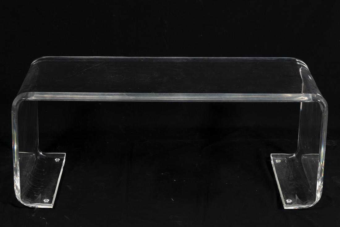 Heavy Lucite Waterfall Coffee Table (1 of 6)