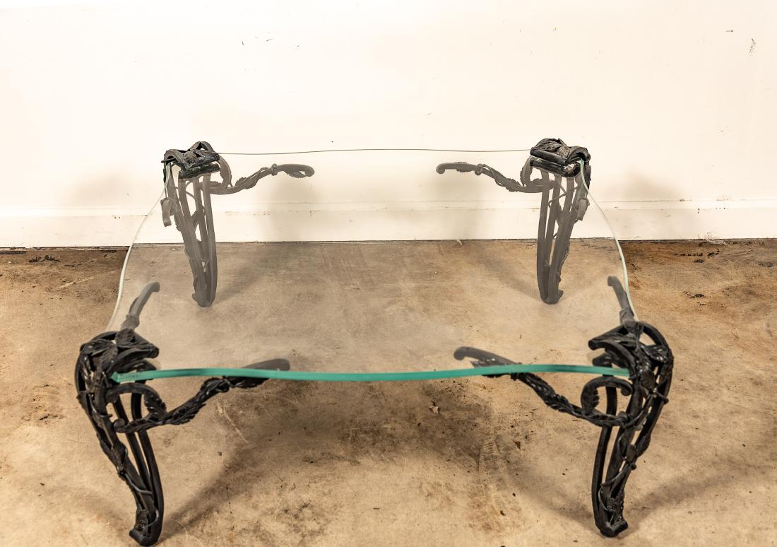 Maitland Smith Glass Top & Iron Coffee Table (1 of 4)