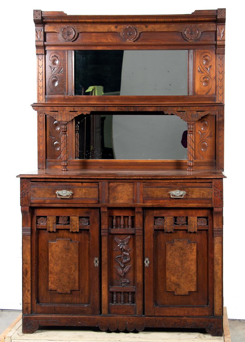 Eastlake Walnut Sideboard w/Mirror Back (1 of 5)