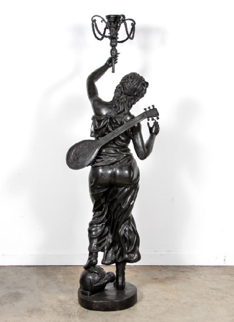 Large Bronze Female Figural Standing Sculpture (1 of 1)