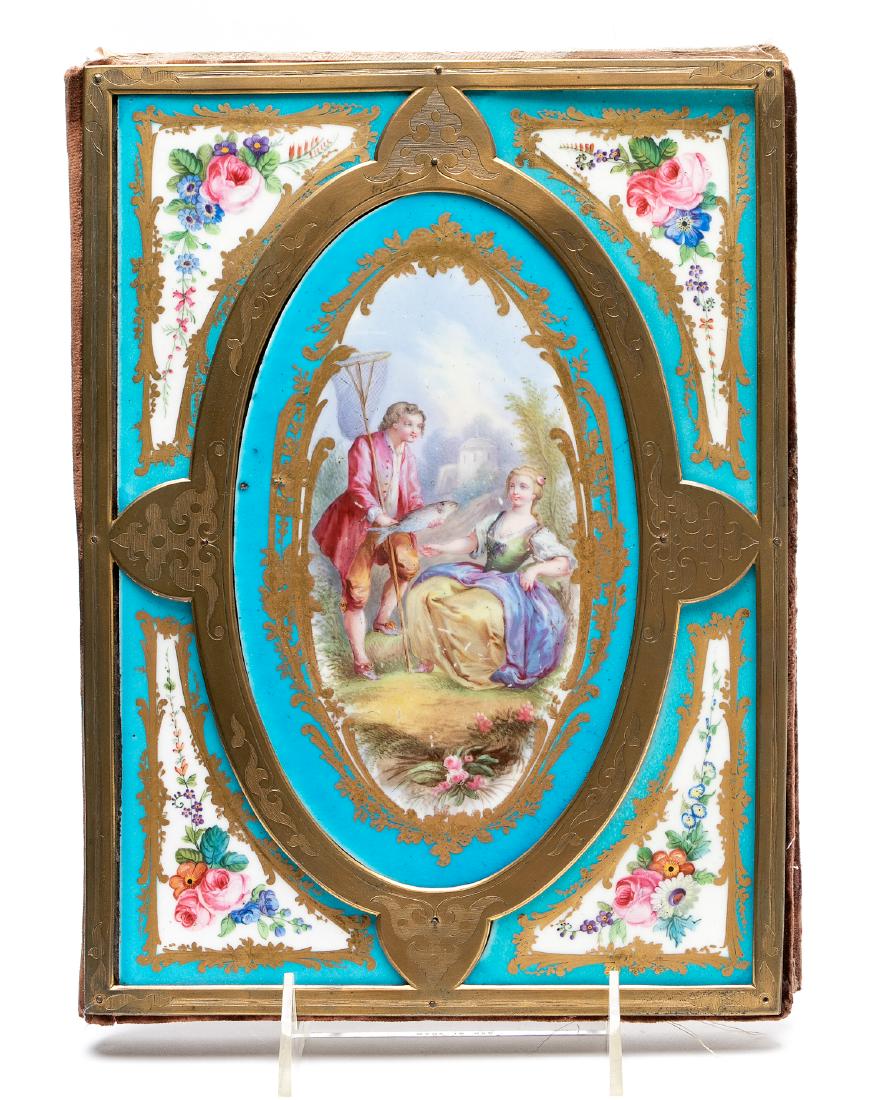 French Porcelain & Gilt Metal Mounted Blotter (1 of 3)
