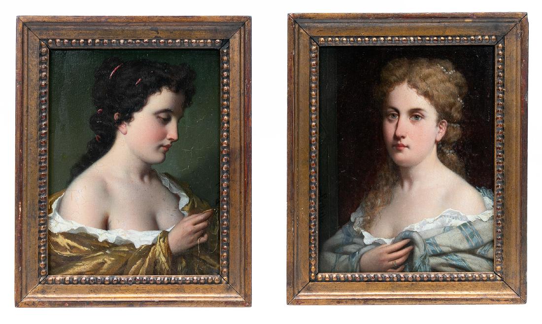 Two Portraits of Young Beauties, Edward Portielje (1 of 7)