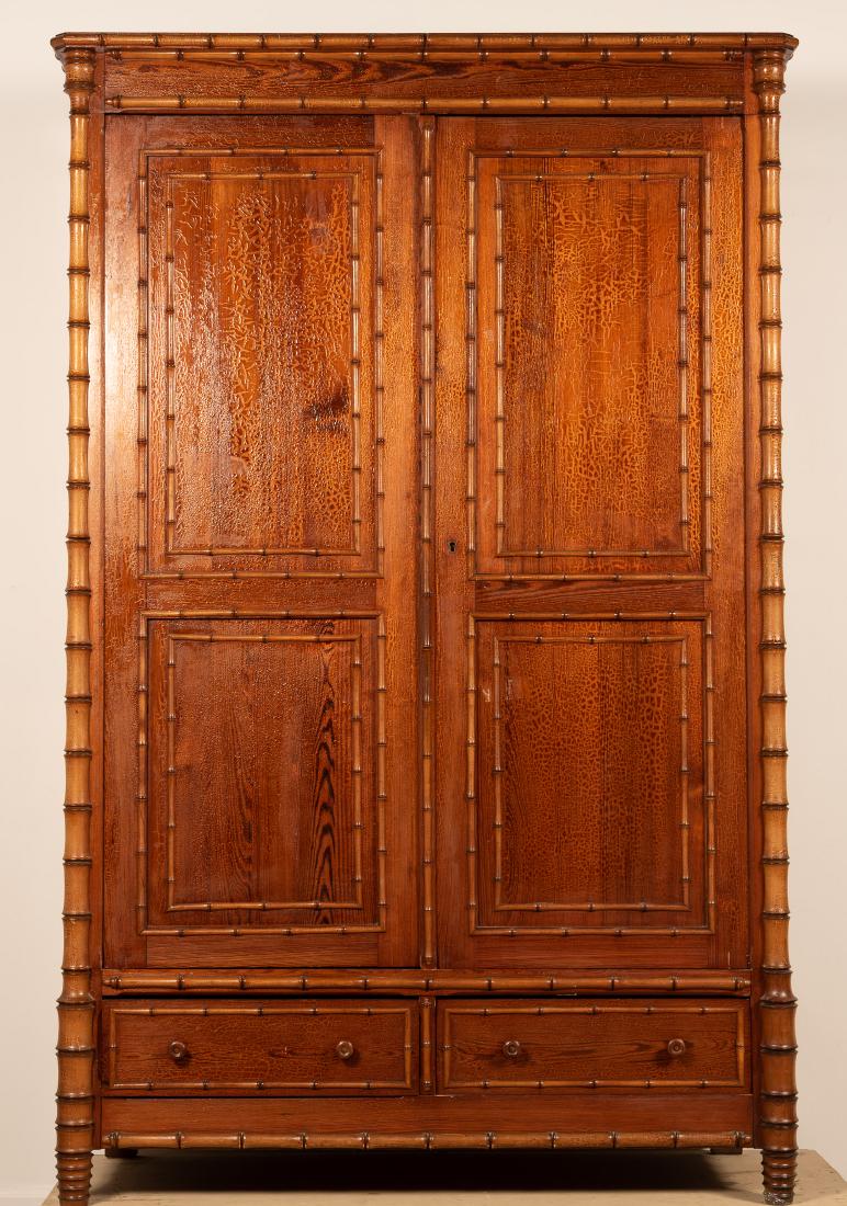 Aesthetic Style Faux Bamboo Wardrobe (1 of 9)