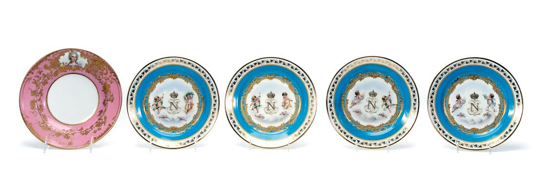 5pcs. Chateau de Tuileries Sevres Plates (1 of 10)