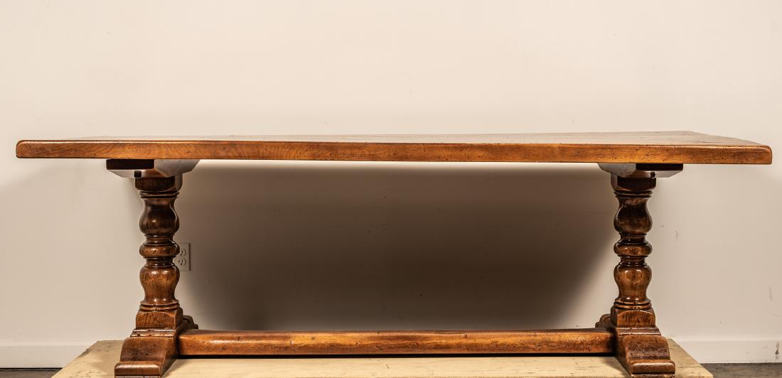 French Country Refectory Dining Trestle Table (1 of 4)