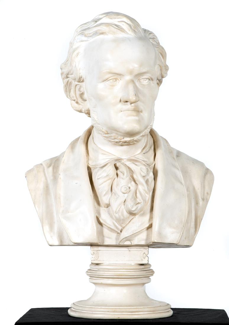 Painted Plaster Bust of Richard Wagner, 27" (1 of 4)