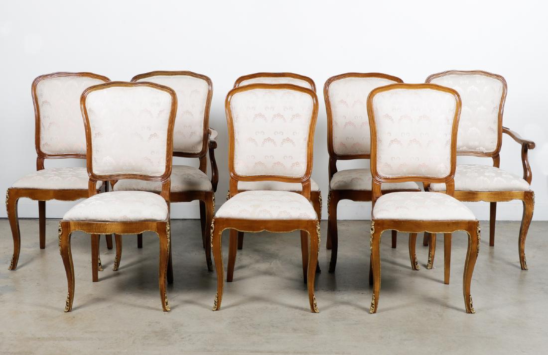 Set, 8 Italian Rococo Revival Style Dining Chairs (1 of 10)