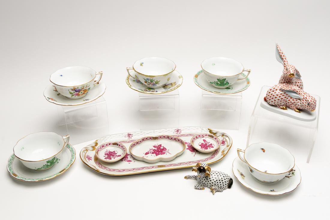 16 PC Herend Porcelain Group (1 of 4)