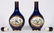 Pair, Cobalt Lidded Bottle Vases w/ Bird Motif - 3