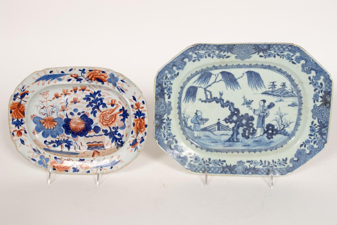 Group, Two Porcelain Platters, Imari & Nanking (1 of 10)