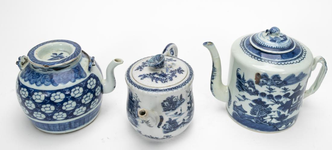 Chinese Blue & White Teapots Including Export 3PCS (1 of 6)