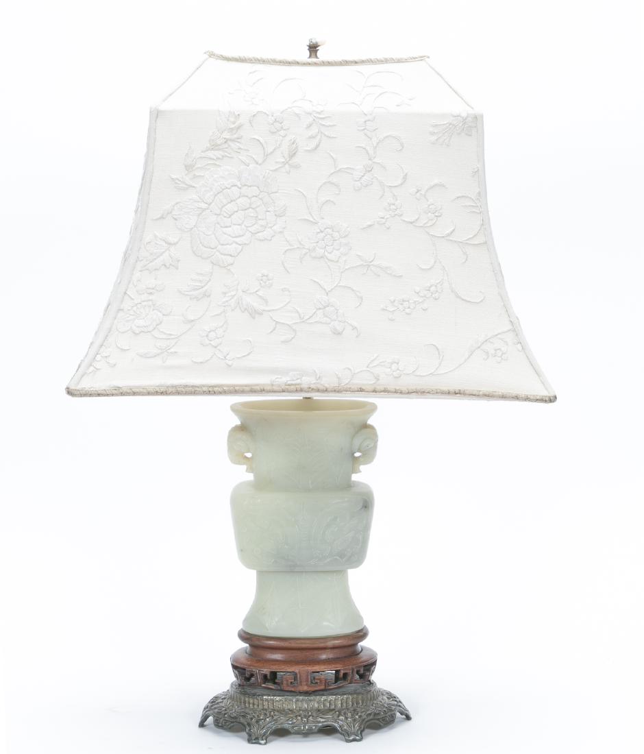 Chinese Hardstone Gu Form Table Lamp (1 of 5)